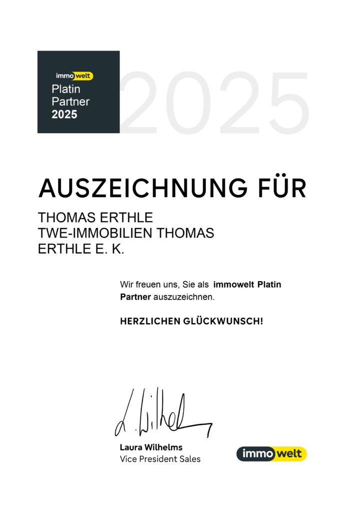 TWE-Immobilien immowelt Platin Partner 2025